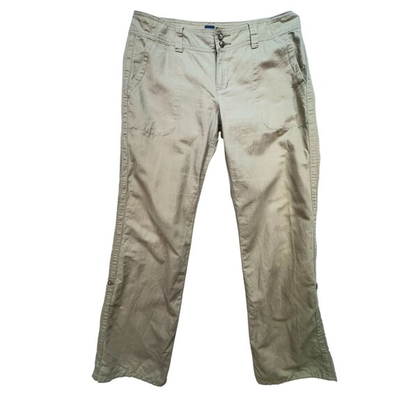 Gap Womens Chino Pants Size 12 Tan Relaxed Fit Style Pockets Casual - Picture 1 of 14